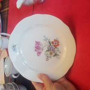 Floral Print Dinner Plate (made in East Germany)